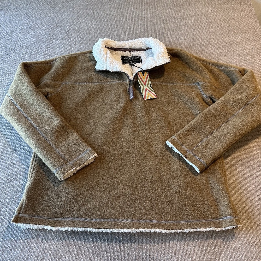 NWT True Grit Melange & Sherpa 1/4 Zip‎ Pullover Size Small